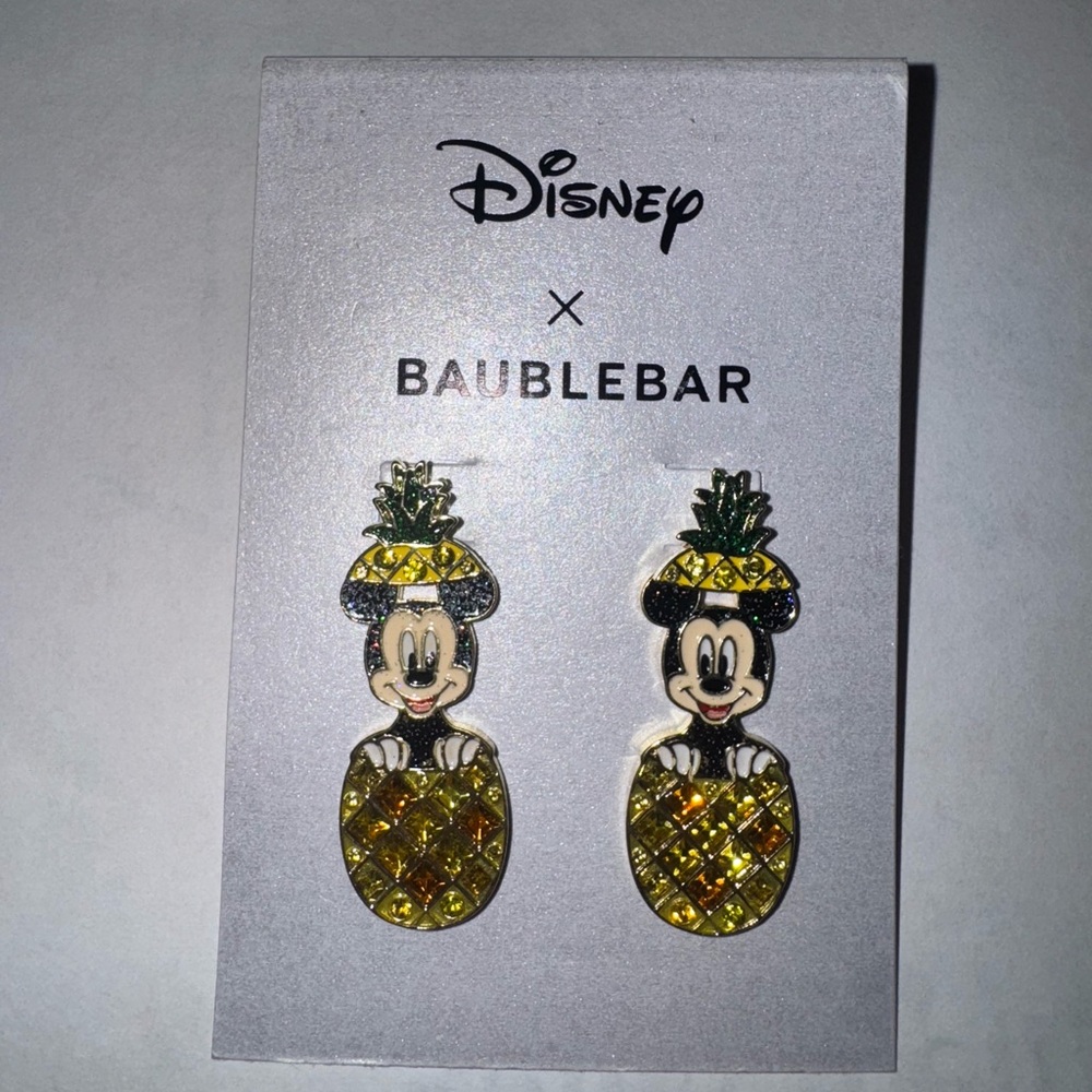 Disney Yellow and Green Pineapple Earrings
